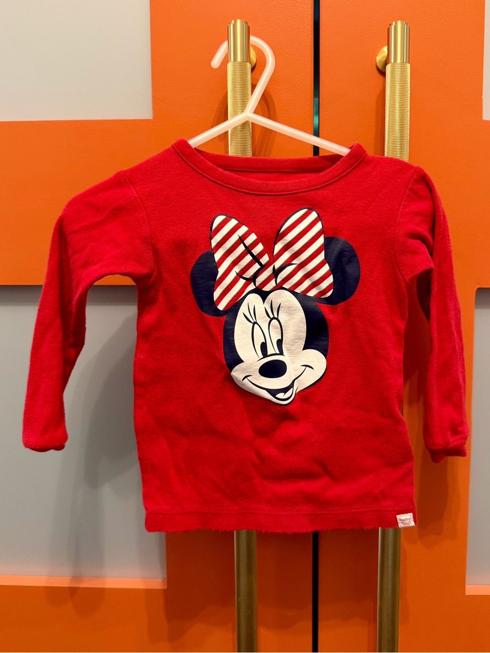 GAP Baby Girl 12-18 months Minnie Mouse Long Sleeve Tee